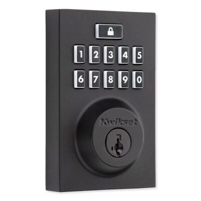 Kwikset 914 Series SmartCode Zigbee Contemporary Deadbolt with Cox, Matte Black